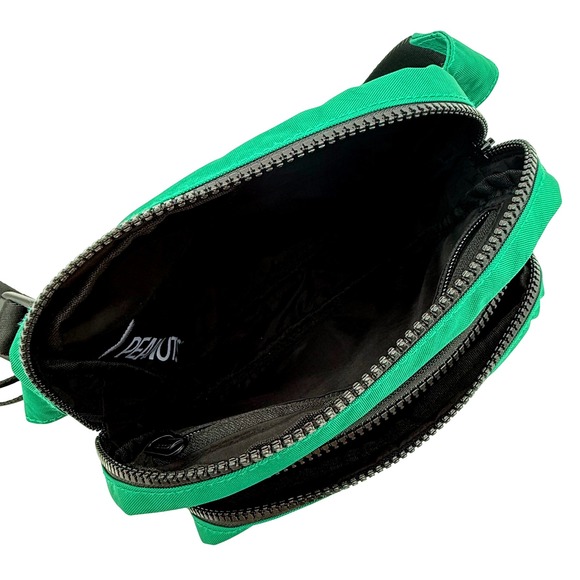 Baggu Peanuts Fanny Pack Cypress Green Snoopy Charlie Brown Belt Bag Nylon - Picture 8 of 11